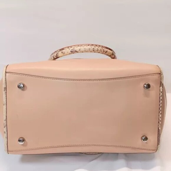 Coach F11751 Crosby Carryall Tote Nude Pink Multi Python Embossed Leather GUC - Picture 8 of 15